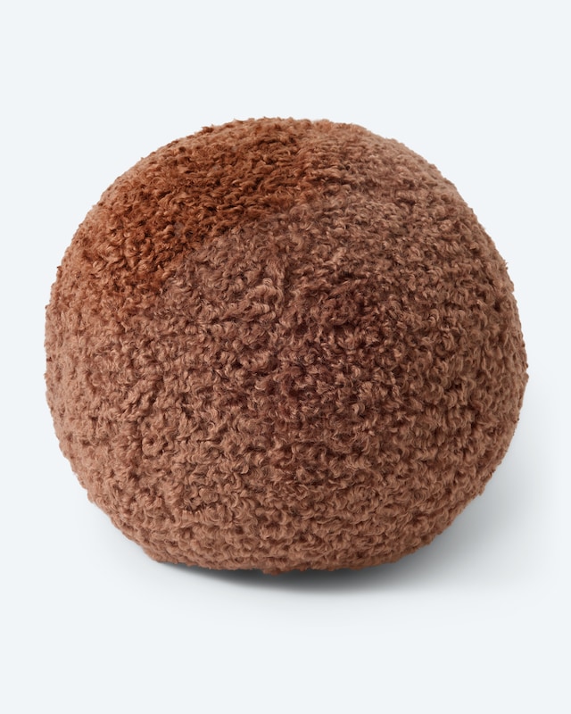 Kissen in Teddy-Optik, rund