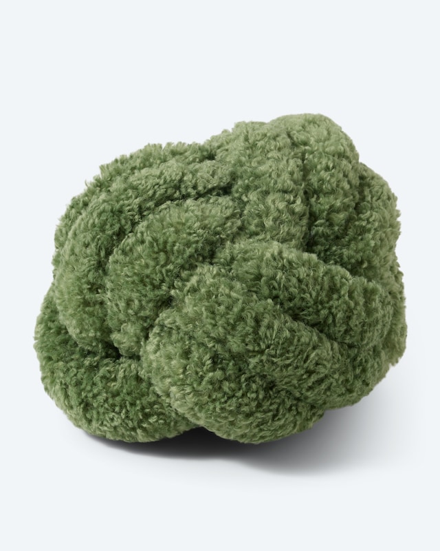 Knotenkissen in Teddy-Optik