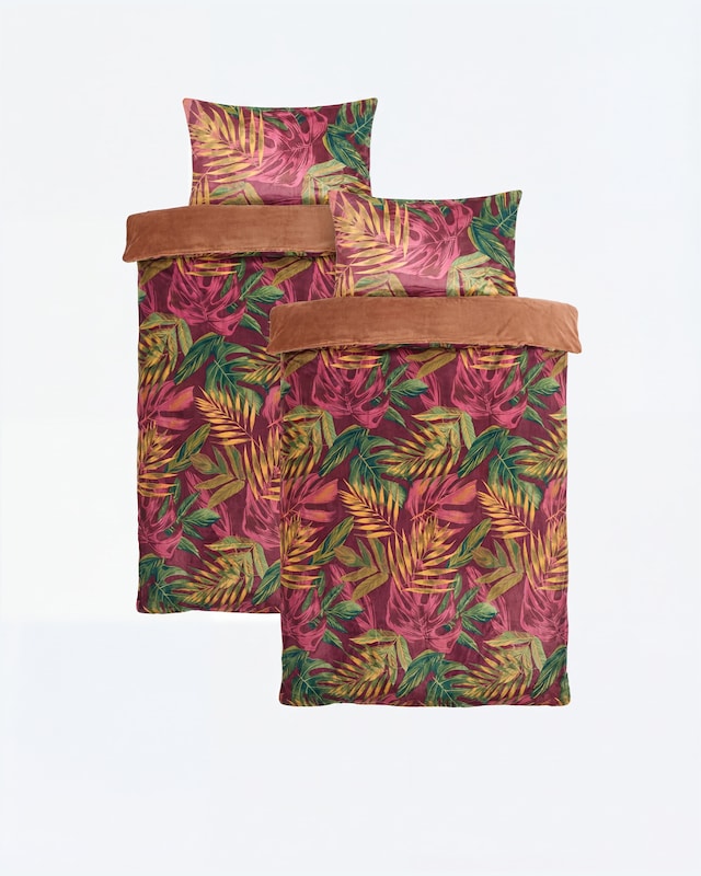 Wendebettwäsche "Blätter", 4tlg.