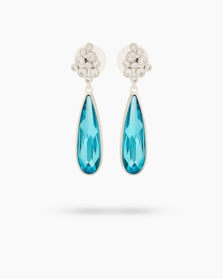 Produktabbildung 1 für Ohrhänger mit Glasstein und Zirkonia