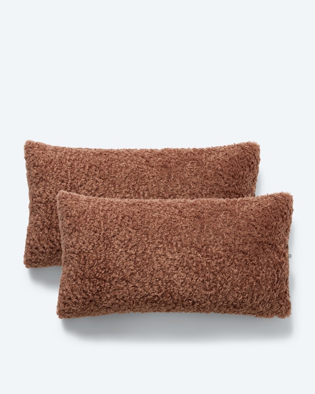 Kissen in Teddy-Optik (30 x 60 cm), 2tlg.