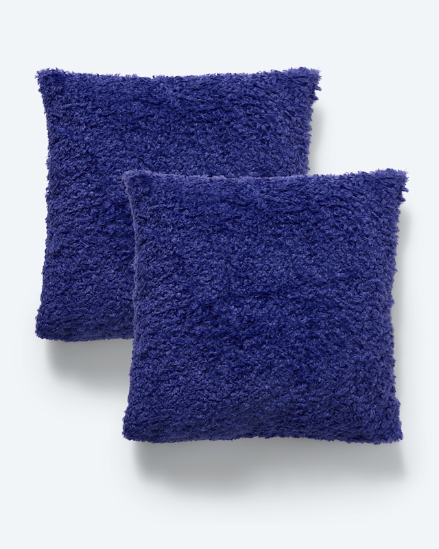Kissen in Teddy-Optik (45 x 45 cm), 2tlg.