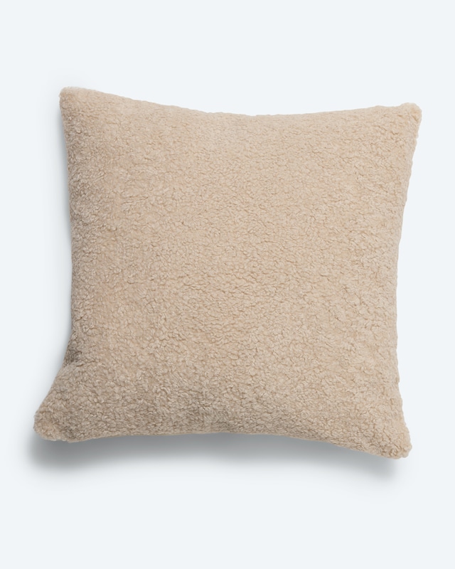 Kissen mit Teddy- / Nubukleder-Optik