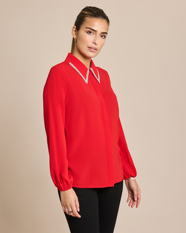 Bluse mit Strassbesatz