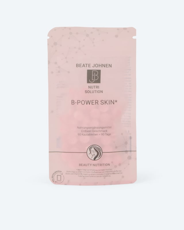 B-Power Skin Kautabletten Erdbeer 90 Stk.