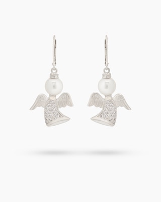 Produktabbildung 1 für Ohrhänger "Engel" mit MK-Perlen 8mm & Zirkonia