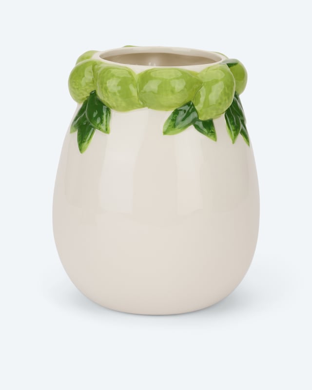 Vase mit Limetten-Motiv