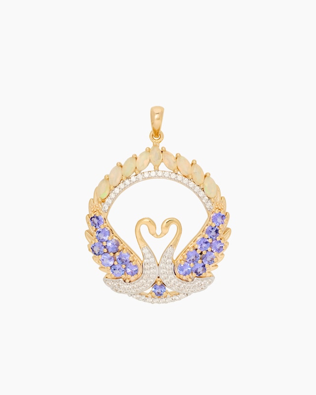 Anhänger mit Opal, Tansanit & Zirkon