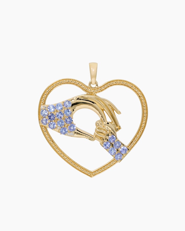 Anhänger mit Tansanit AAA + Zirkon