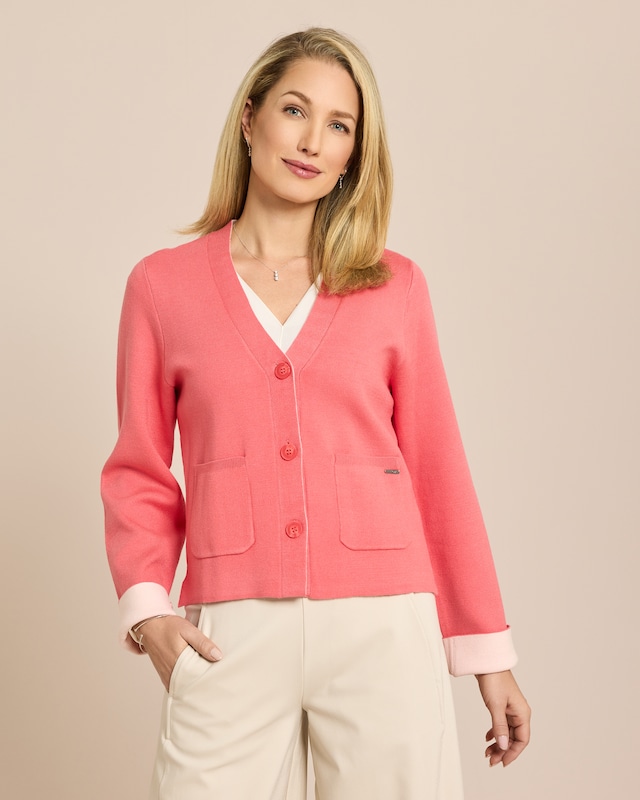 Double Face Strickjacke