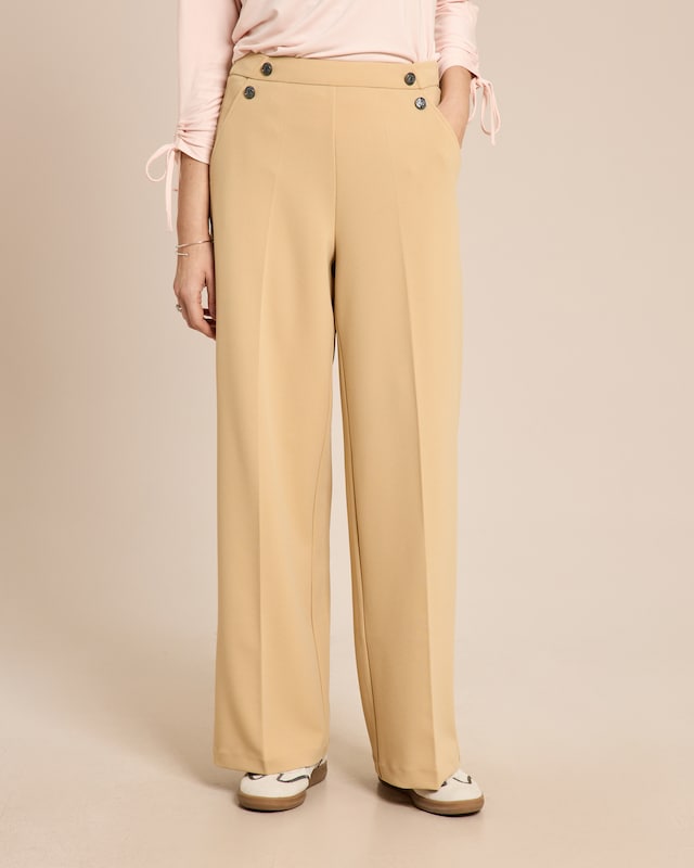 Techno Stretch Hose mit Knopfdetail