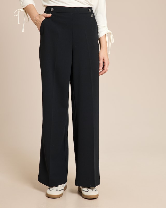 Techno Stretch Hose mit Knopfdetail