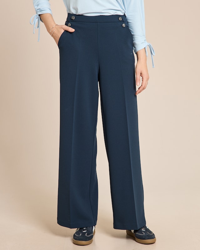 Techno Stretch Hose mit Knopfdetail