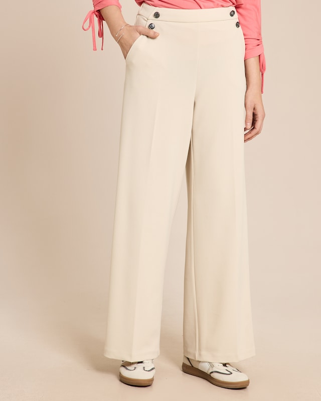 Techno Stretch Hose mit Knopfdetail