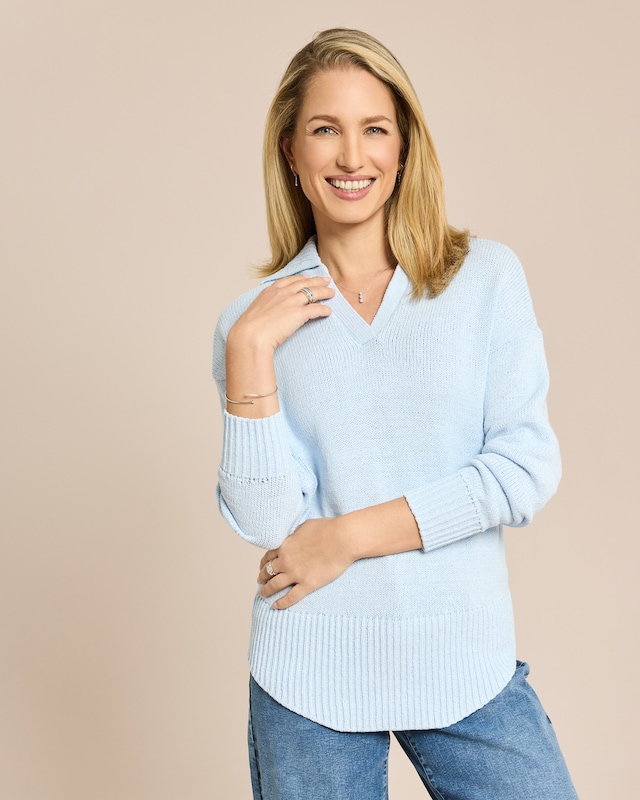 Pullover mit V-Ausschnitt