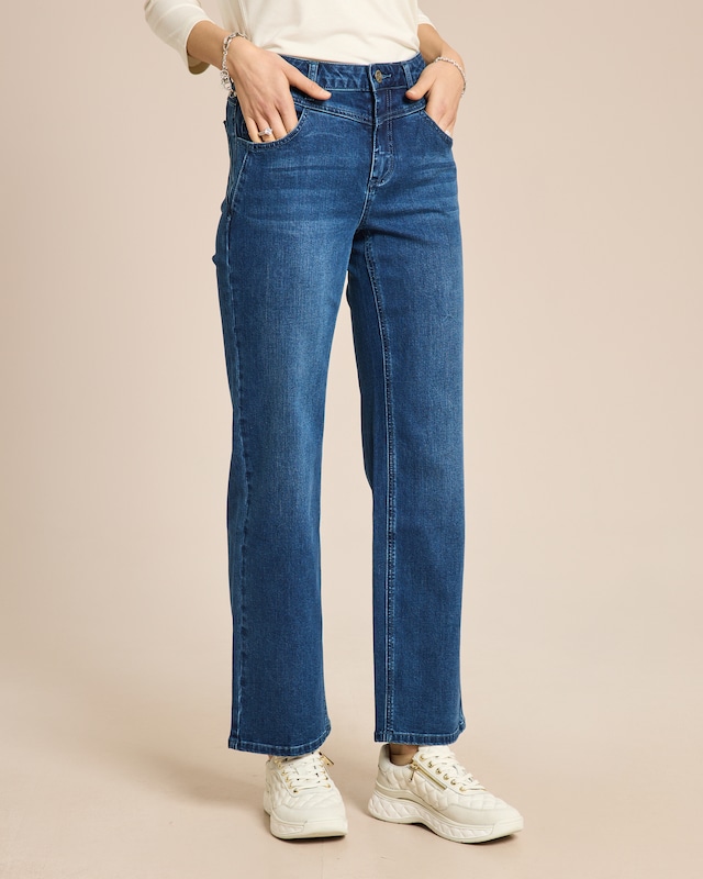 Wide Leg Jeans mit Lyocell
