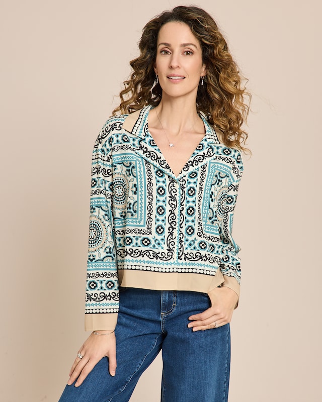 Bluse mit Reverskragen