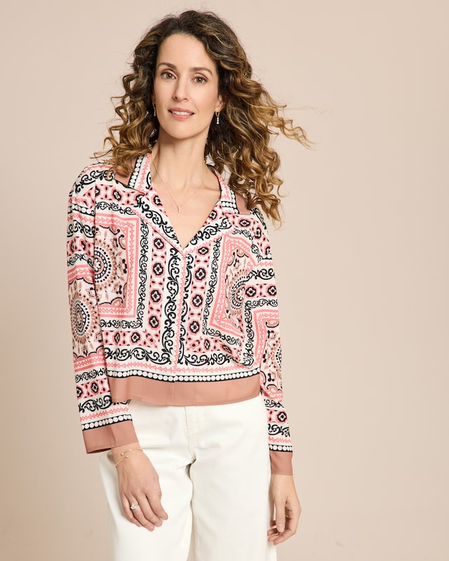 Bluse mit Reverskragen