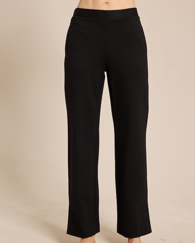 Dehnbundhose mit Lederdetails