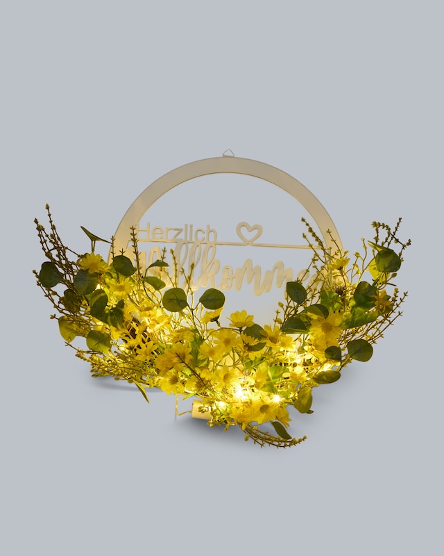 LED-Türkranz "Willkommen"