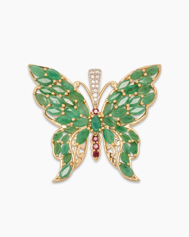 Anhänger mit Sambia Smaragd