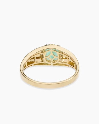 Produktabbildung 4 für Ring mit Smaragd und Diamant