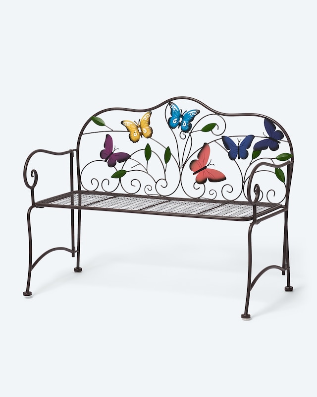 Outdoor Deko-Bank "Schmetterlinge"