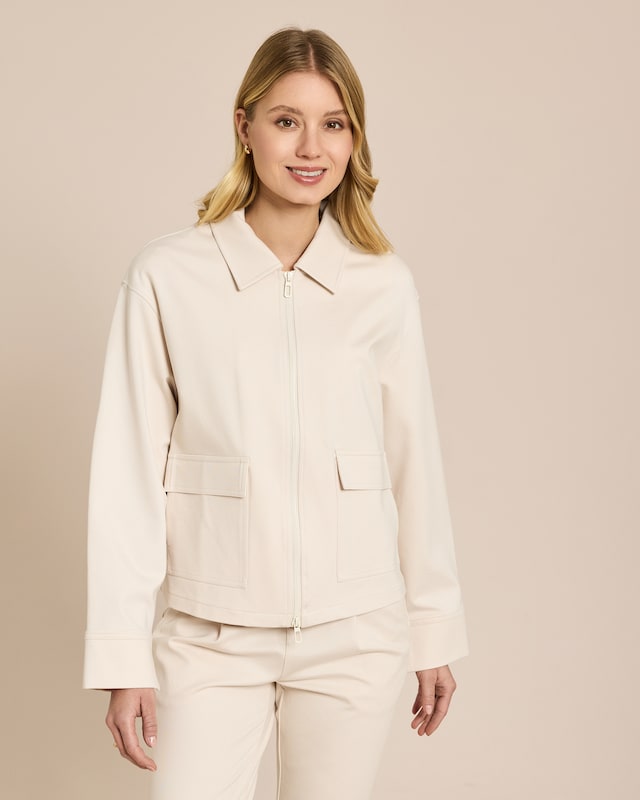 Blazer-Jacke mit aufgesetzten Taschen