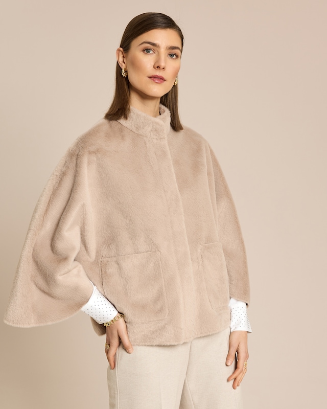 Couture Jacke aus Webpelz