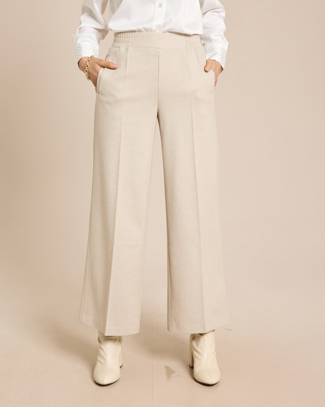 Weite Hose in Fischgrätoptik