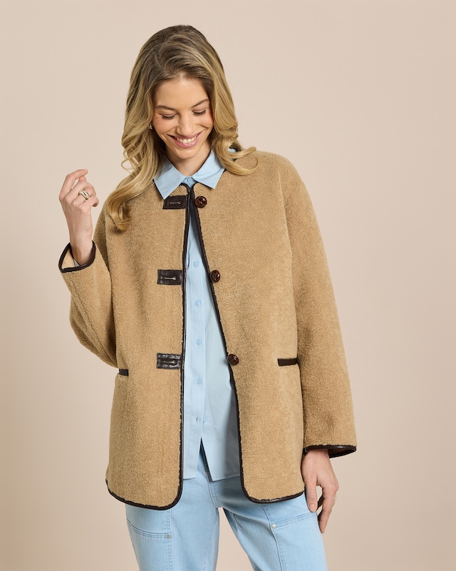 Faux Sherling Jacke