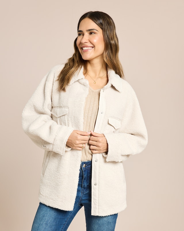 Faux Sherling Jacke