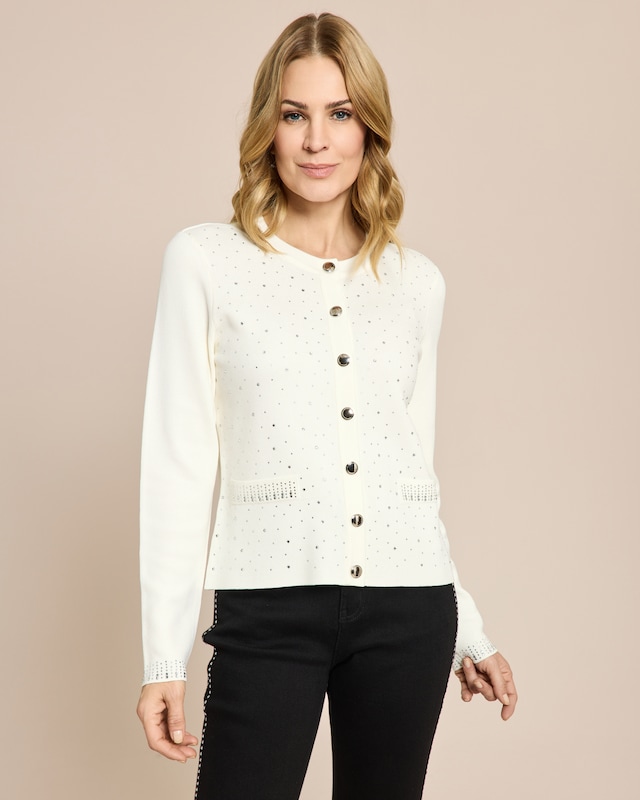 Strickjacke mit Strassdeko