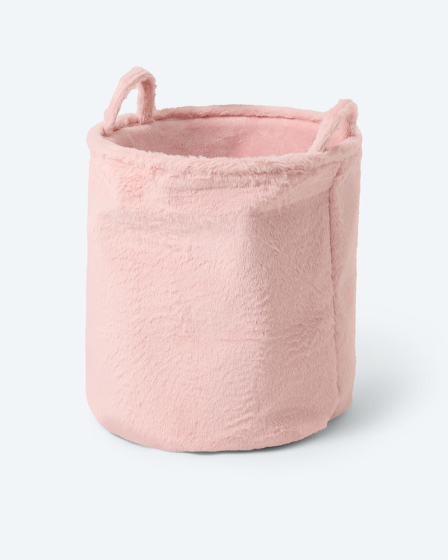 Aufbewahrungskorb in Kaninchenfell-Optik