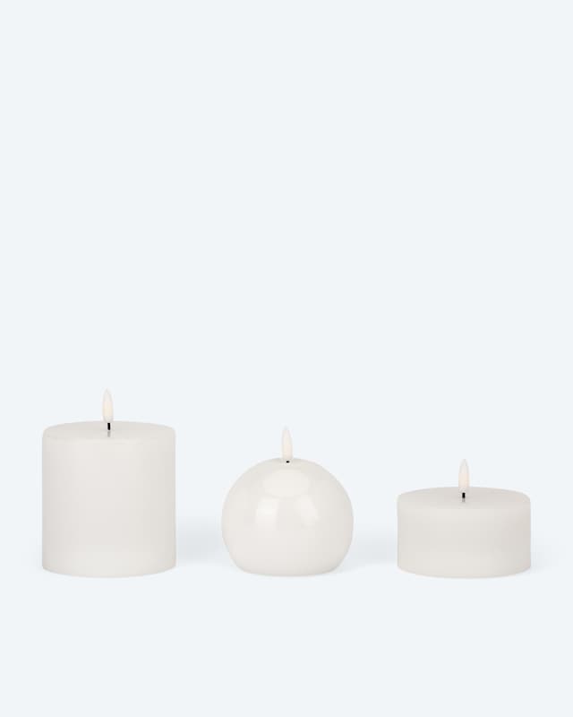 LED-Kerzen-Mix "Glossy", 3tlg.