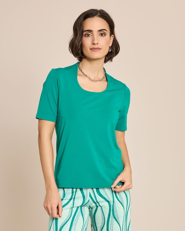 Shirt mit Kelchkragen