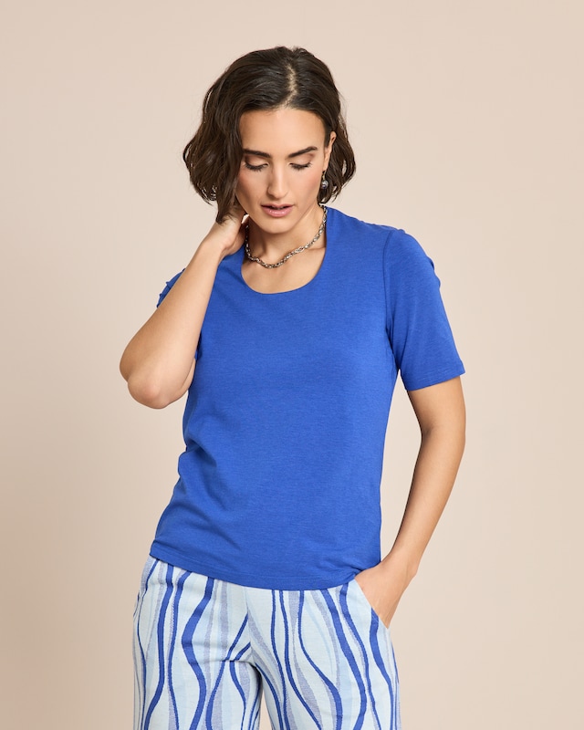 Shirt mit Kelchkragen