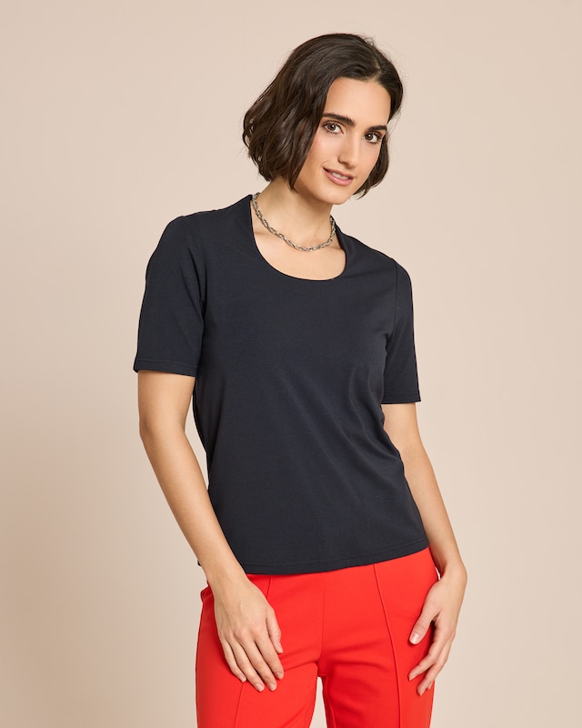 Shirt mit Kelchkragen