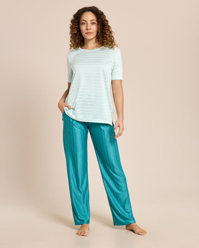 Hausanzug "Glanzstreifen" uni