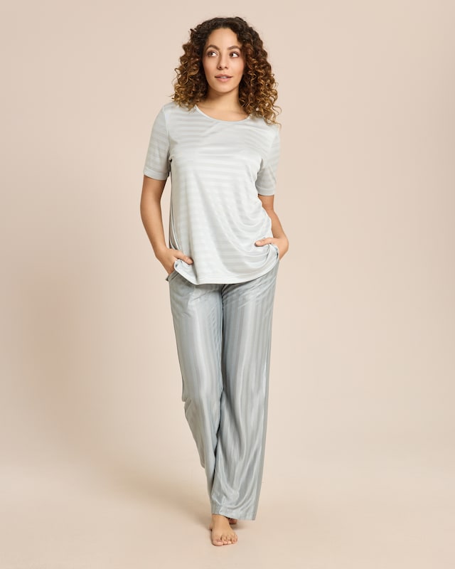 Hausanzug "Glanzstreifen" uni