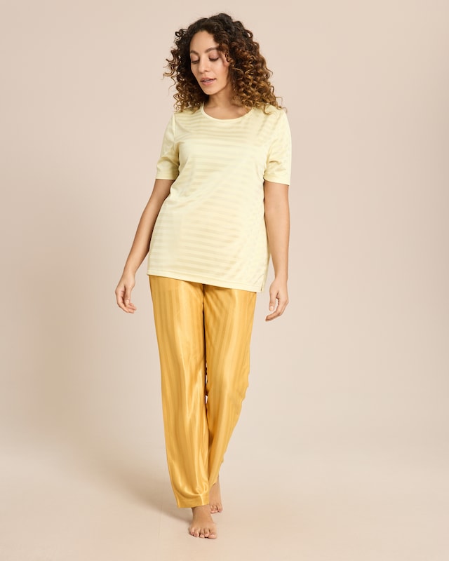 Hausanzug "Glanzstreifen" uni