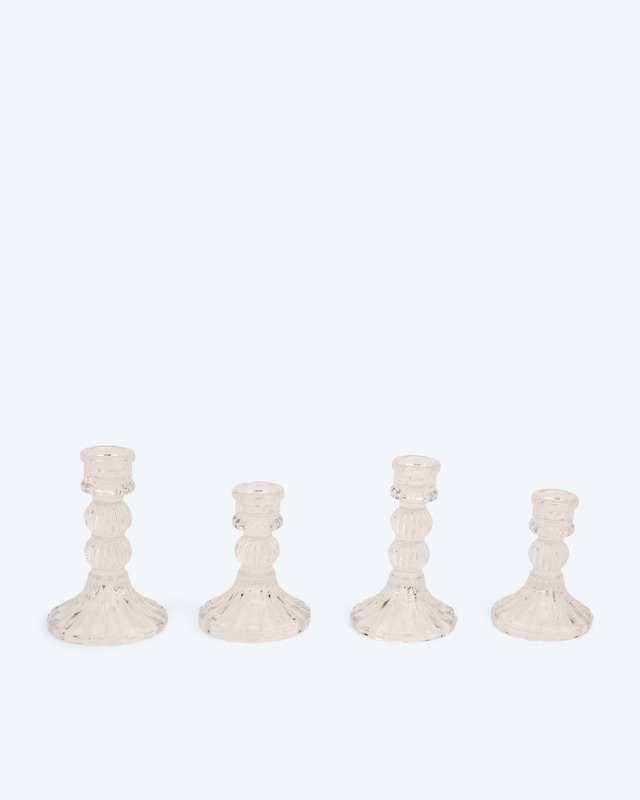 Glas-Stabkerzenhalter Elegance, 4tlg.