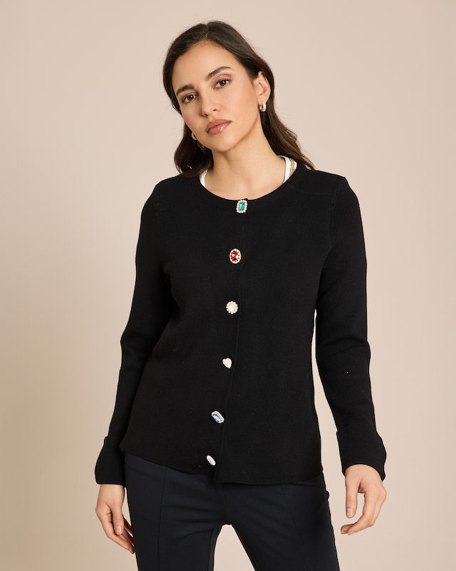 Cardigan mit Dekoknöpfen