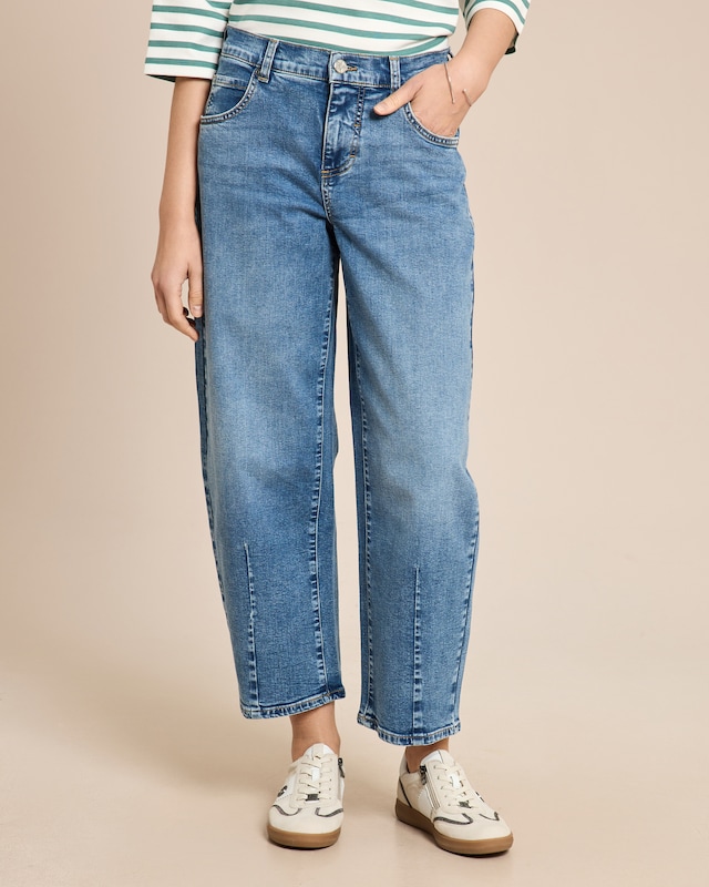 Jeanshose Barrel Fit leicht verkürzt