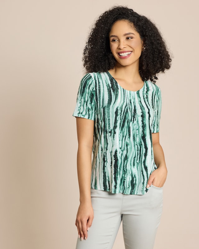 Shirt in Soft Ice Farben mit Struktur