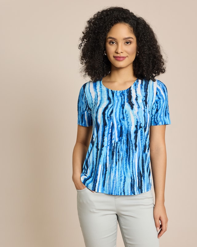 Shirt in Soft Ice Farben mit Struktur