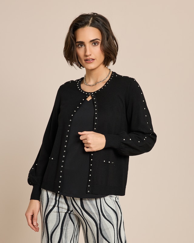 Cardigan mit Nietenverzierung