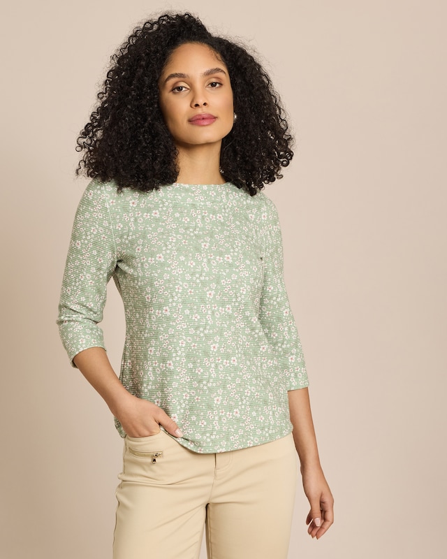 Lux Sweat Ottoman mit Millefleur Druck