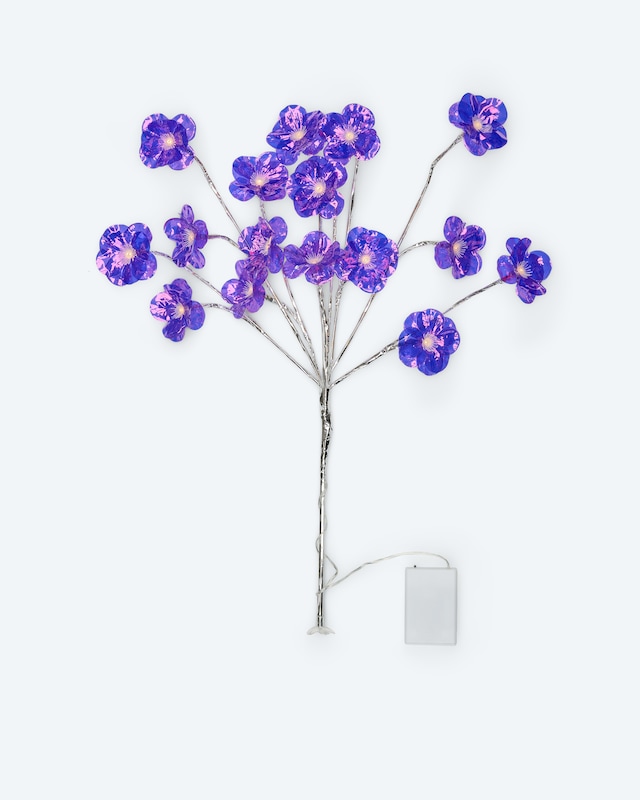 LED-Leuchtzweig "Regenbogenblüten"