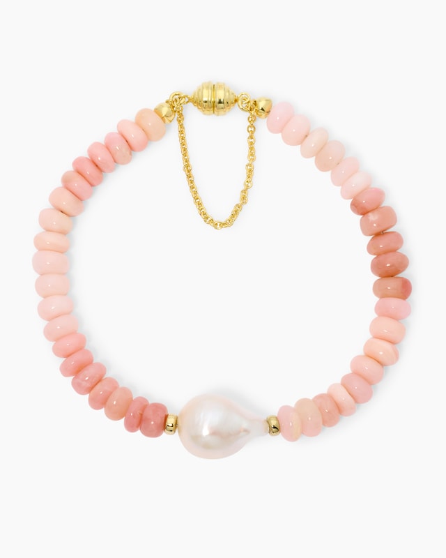 Armband mit Pink Opal und Süßwasserperle